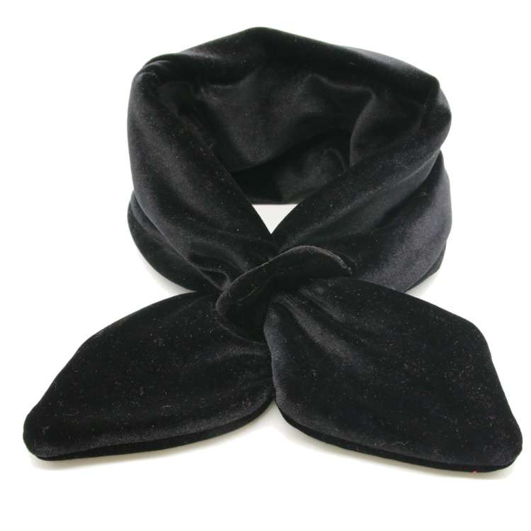 steckschal in Schwarz aus samt